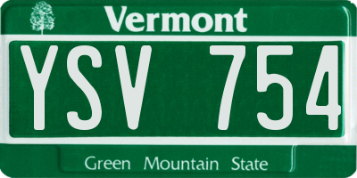 VT license plate YSV754