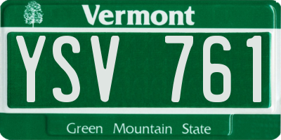 VT license plate YSV761