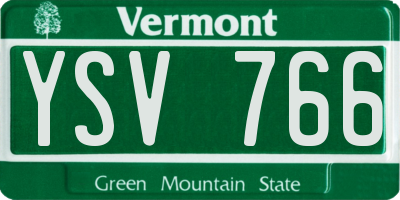 VT license plate YSV766