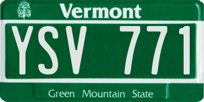 VT license plate YSV771