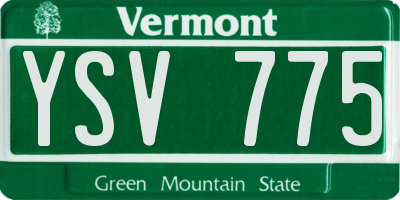 VT license plate YSV775