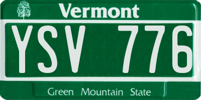 VT license plate YSV776