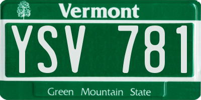 VT license plate YSV781