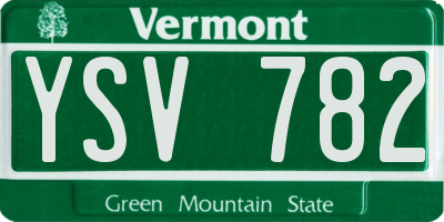 VT license plate YSV782
