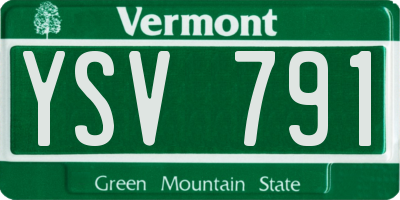 VT license plate YSV791