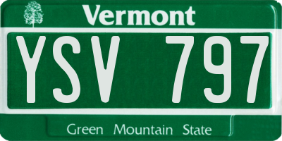 VT license plate YSV797