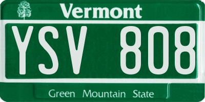 VT license plate YSV808