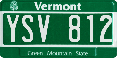 VT license plate YSV812