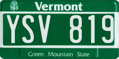 VT license plate YSV819