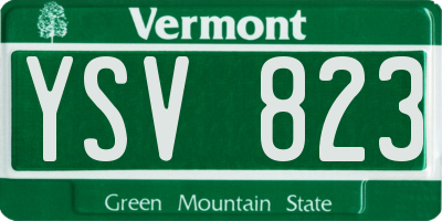 VT license plate YSV823