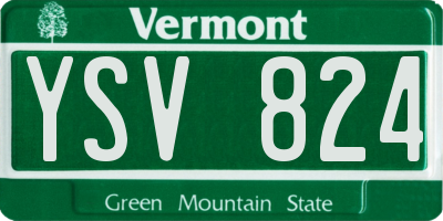 VT license plate YSV824