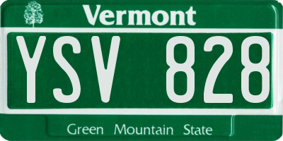 VT license plate YSV828