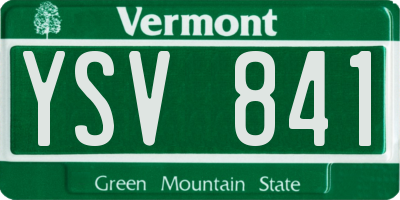 VT license plate YSV841