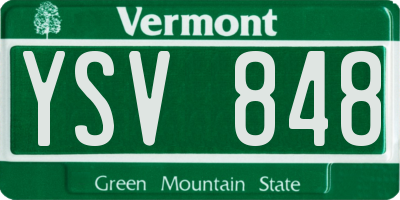 VT license plate YSV848