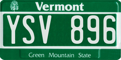 VT license plate YSV896