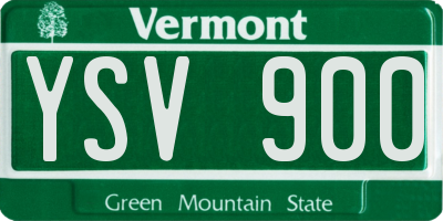VT license plate YSV900
