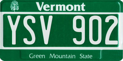 VT license plate YSV902