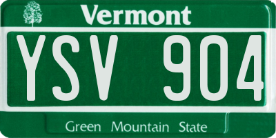 VT license plate YSV904