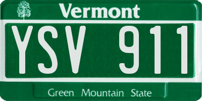 VT license plate YSV911