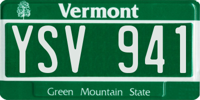 VT license plate YSV941