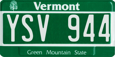 VT license plate YSV944