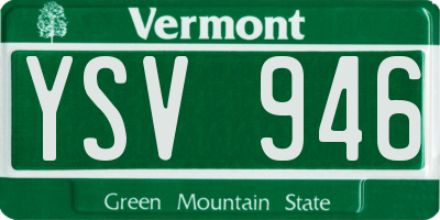 VT license plate YSV946
