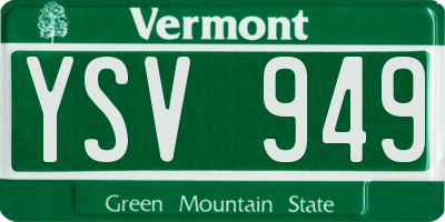 VT license plate YSV949