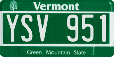 VT license plate YSV951