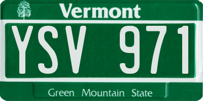 VT license plate YSV971