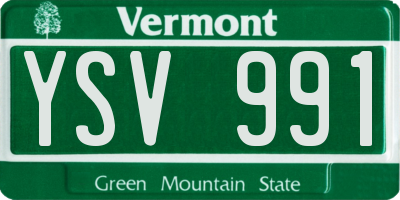 VT license plate YSV991
