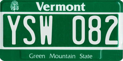VT license plate YSW082