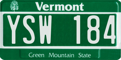 VT license plate YSW184