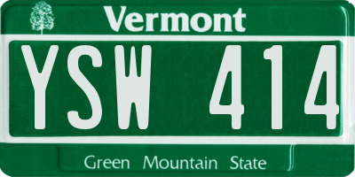 VT license plate YSW414