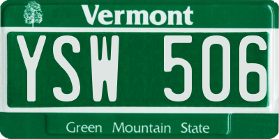 VT license plate YSW506