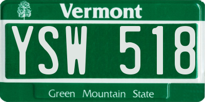 VT license plate YSW518