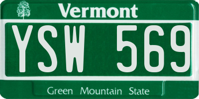 VT license plate YSW569