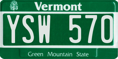 VT license plate YSW570