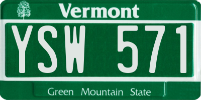 VT license plate YSW571