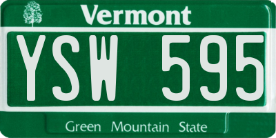 VT license plate YSW595
