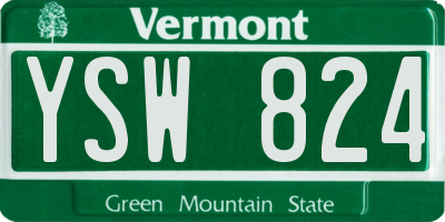 VT license plate YSW824