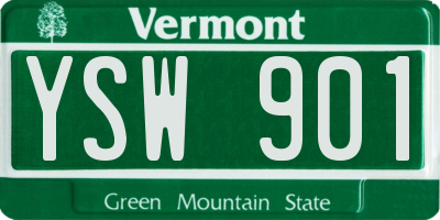 VT license plate YSW901