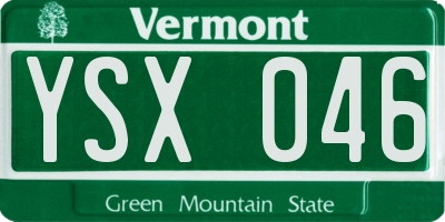 VT license plate YSX046