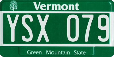 VT license plate YSX079