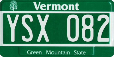 VT license plate YSX082