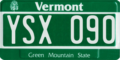 VT license plate YSX090