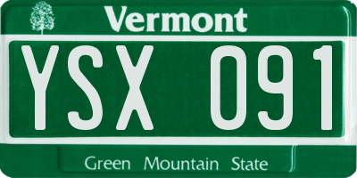 VT license plate YSX091