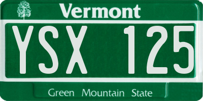 VT license plate YSX125
