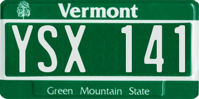 VT license plate YSX141