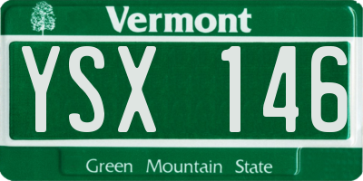 VT license plate YSX146