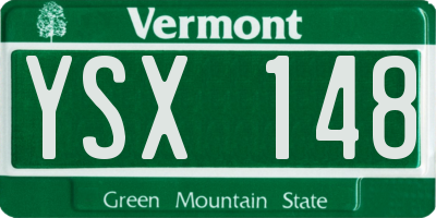 VT license plate YSX148